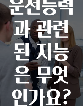 운전능력과 관련된 지능은 무엇인가요?