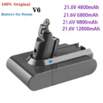 21.6V12800Ah ForDyson 배터리 교체 DC62 DC59 DC58 SV03 SV04 SV09 V6 동물 모터 헤드 V6 슬림 V6 절대 진공 배터