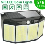 576 LED 야외 태양 광 조명 모션 센서 3 가지 모드 외부 통로 정원 차고 램프에 대 한 방수 보안 홍수 조명