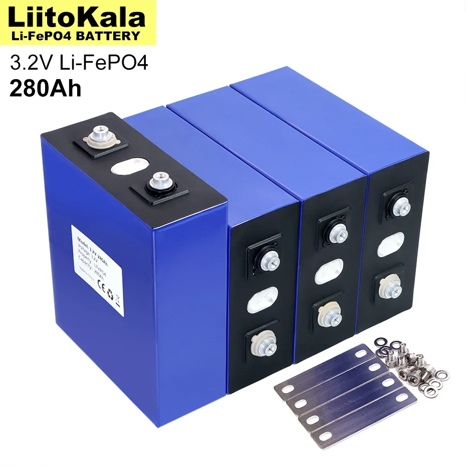 등급 A 3.2V 280AH 배터리 LiFePO4 리튬 철 포스파 12V 24V 4S 전자 스쿠터 RV 태양 에너지 저장 시스템 면세점