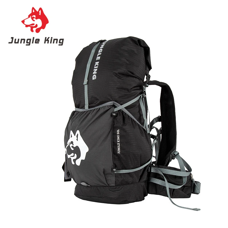 JUNGLEKING 블랙 다목적 하이킹 백팩