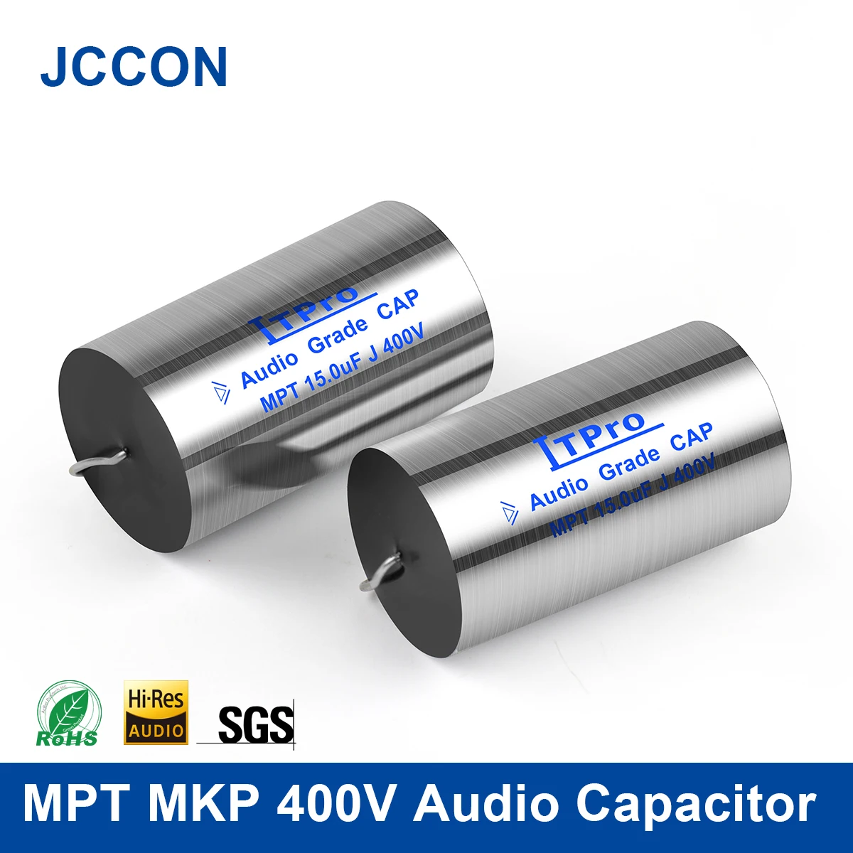2Pcs MPT MKP 400V 커패시터 HIFI 축 발열 크로스 오버 커플 링 오디오 커패시터 Audiophile 스피커 용 주파수 분할
