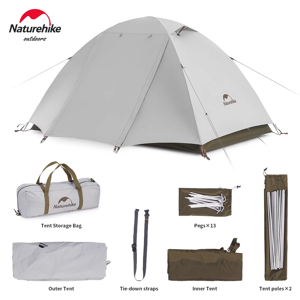 네이처하이크 클라우드 리버 초경량 하이킹 텐트 휴대용 Sunproof Windbreaks Easy Pitch 3인 4계절 텐트 UPF50+