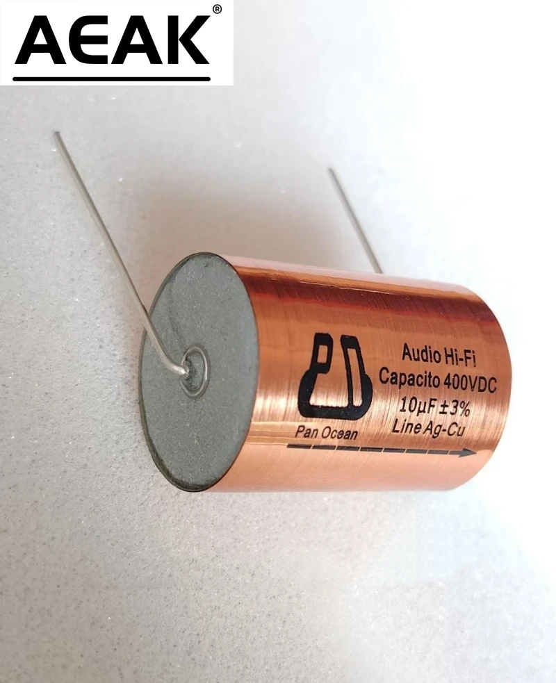 무료 배송 2 개/몫 Tianji MKP 시리즈 금속화 폴리 프로필렌 극성 오디오 Hi-Fi 커패시터 라인 Ag-Cu ±3%